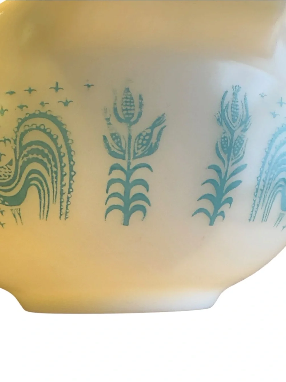 Vintage Pyrex 443 Mixing Bowl 2.5Qt Amish Butter Print Cinderella Cottage Farm